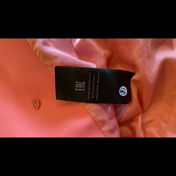 ❌❌SOLD❌❌2️⃣1️⃣0️⃣0️⃣ NWT Authentic Balmain Leather Blazer Size 36-S - Picture 6 of 13